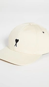 Ami Alexandre Mattiussi Logo Patch Cotton Gabardine Baseball Hat In Neutrals