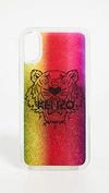 Kenzo Tiger Print Glittered Iphone Xs Max Case In Multicolor