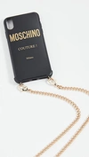 MOSCHINO LOGO IPHONE X / XS IPHONE CASE WITH CHAIN