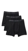 CALVIN KLEIN UNDERWEAR COTTON CLASSIC FIT 3-PACK KNIT BOXERS BLACK