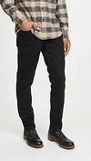 FRAME L'HOMME SLIM DENIM JEANS IN NOIR WASH NOIR