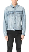 Ksubi Blue Oh G Acid Trip Trash Denim Jacket In Blue