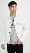 Levi's Levis White Denim Vintage Fit Trucker Jacket In White Out
