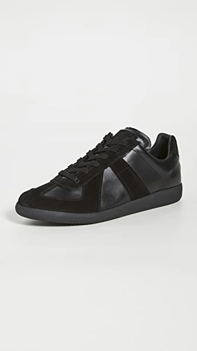 Maison Margiela Replica Low Top Sneakers In Black