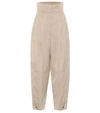 Givenchy High-waist Baggy-fit Trousers In Beige