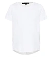 Veronica Beard Carla Button Shoulder T-shirt In White