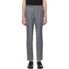 Z ZEGNA Z ZEGNA GREY WOOL DRAWSTRING TROUSERS