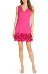 Donna Ricco Sleeveless V-neck Cupcake Dress In Pink