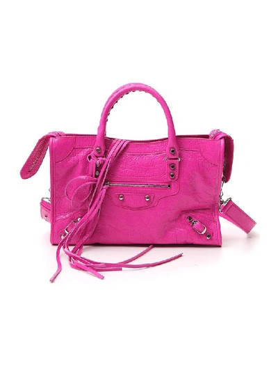 Balenciaga Neo Classic Top Handle Small In Fuxia In Fuchsia