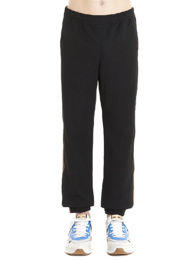 Gucci Logo Embroidery Pants In Black
