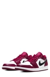 Jordan Air  1 Low Shoe In Noble Red/ Black/ White