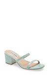 Steve Madden Issy Block Heel Slide Sandal In Mint Green