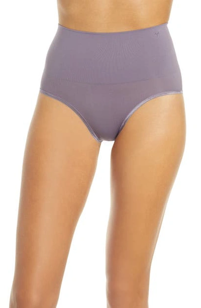 Yummie Ultralight Seamless Shaping Briefs In Purple Sage