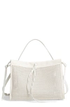 HUGO BOSS KATLIN SMALL PERFORATED LEATHER TOTE,5043586911400