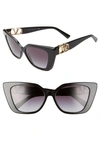 VALENTINO VLOGO 56MM GRADIENT CAT EYE SUNGLASSES,VA407356-Y