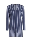 SAKS FIFTH AVENUE COLLECTION PLAITED STRIPE OPEN-FRONT CARDIGAN,400012093661