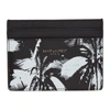 SAINT LAURENT SAINT LAURENT BLACK AND WHITE PALM TREE CARD HOLDER