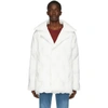 MAISON MARGIELA WHITE RECYCLED NYLON GLAM SLAM PUFFER COAT