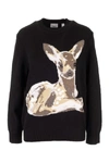 BURBERRY BURBERRY DEER INTARSIA KNITTED SWEATER