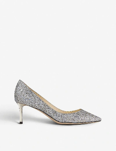 JIMMY CHOO WOMENS CHAMPAGNE ROMY 60 GLITTERED COURTS EUR 36.5 / 3.5 UK,35433631