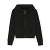 Nili Lotan Callie Zip Hoodie Washed Black In Washed Black