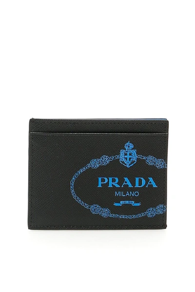 Prada Cardholder With Screen-printed Logo In Multi