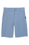 Quiksilver Kids' Union Heather Amphibian Hybrid Shorts In Stone Wash