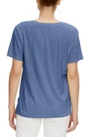 Michael Stars V-neck Supima Cotton Tee In Lake
