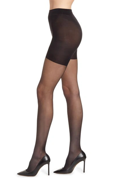 Donna Karan Back Seam Compression Shaping Tights In Black