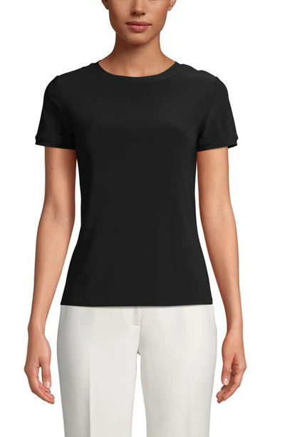 Anne Klein Plus Size Button-back T-shirt In Anne Black