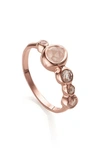 Monica Vinader Siren Tonal Half Eternity Ring In Rose Gold