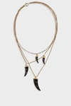 ISABEL MARANT Horn-Pendant Layered Necklace,CO0319-20P022B
