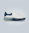 Alexander Mcqueen Exaggerated-sole Suede-trimmed Leather Sneakers In White