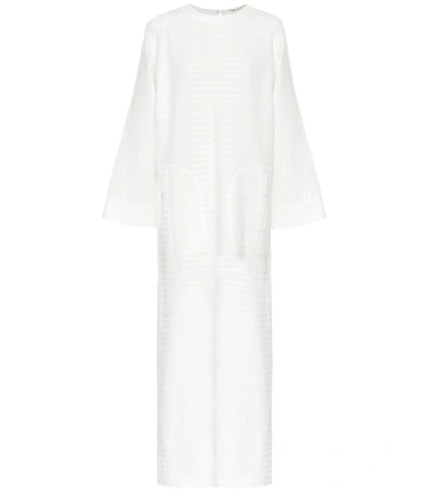 Saint Laurent 加长长罩衫裙 In White