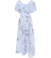 ALEXANDER MCQUEEN PRINTED SILK MIDI DRESS,P00466889