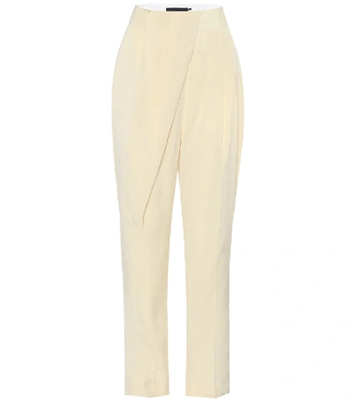 Proenza Schouler Light Yellow Pleated High-waist Trousers