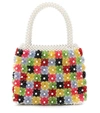 SHRIMPS AVERY FLORAL BEADED TOTE,P00471742