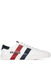 MONCLER MONTPELLIER STRIPED LOGO-PRINT SNEAKERS