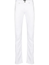Paige Mens Frosted Glass Croft Slim-fit Stretch-denim Jeans 34 In White