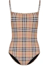 Burberry Vintage Check Swimsuit In Neutrals