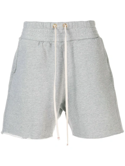 Les Tien Straight-leg Track Shorts In Grey
