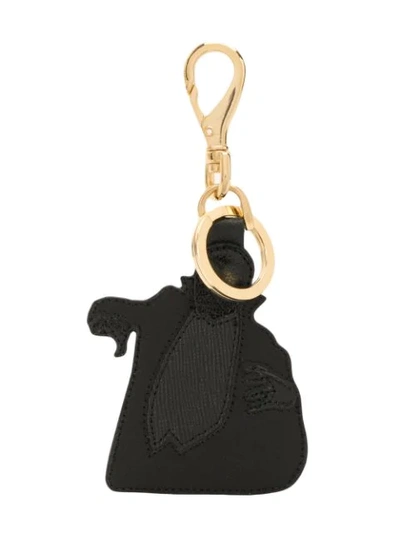 Undercover Stitched Tie Keyring In Black