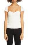 Khaite Ista Stretch Matte Viscose Cap-sleeve Top In Ivory