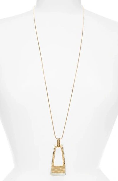 Akola Long Pendant Necklace In Blonde