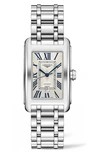 Longines Women's Swiss Dolcevita Diamond (3/8 Ct. T.w.) Stainless Steel Bracelet Watch 21x32mm L52550716 In Silver