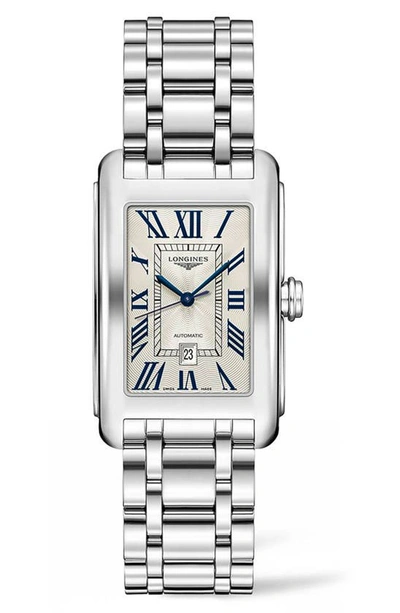 Longines Women's Swiss Dolcevita Diamond (3/8 Ct. T.w.) Stainless Steel Bracelet Watch 21x32mm L52550716 In No Color