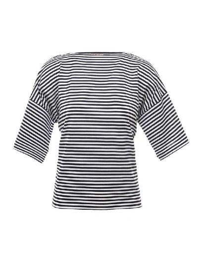 Marni Appliquéd Striped Cotton-jersey T-shirt In Multi