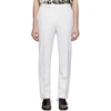 SAINT LAURENT WHITE WOOL TAPERED TROUSERS