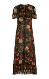 THE VAMPIRE'S WIFE THE BOMBETTE FLORAL-PRINT SILK DRESS,793069