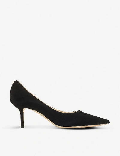 JIMMY CHOO WOMENS BLACK LOVE 65 SUEDE COURTS EUR 37 / 4 UK,37090644